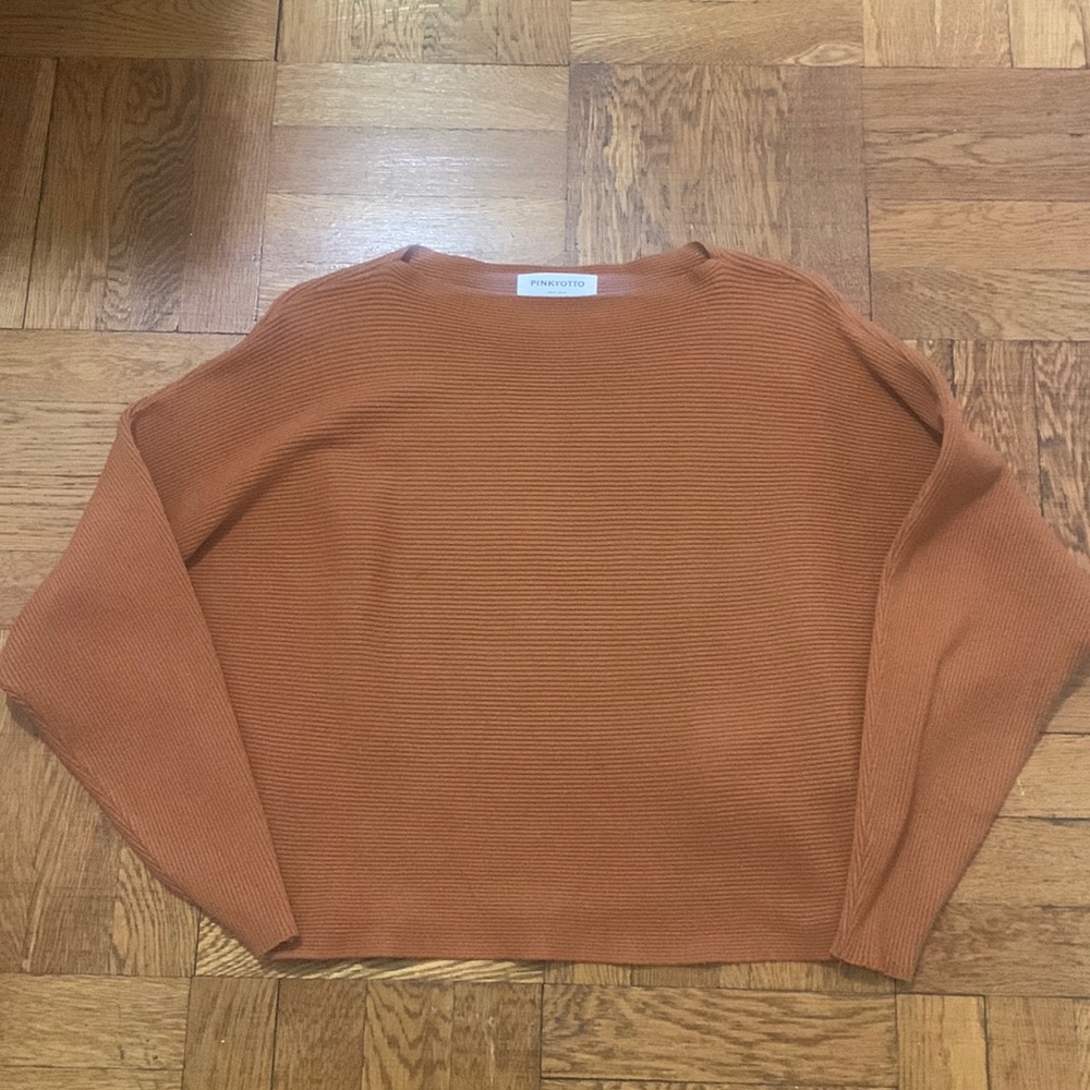 Cropped Ribbed Sweater